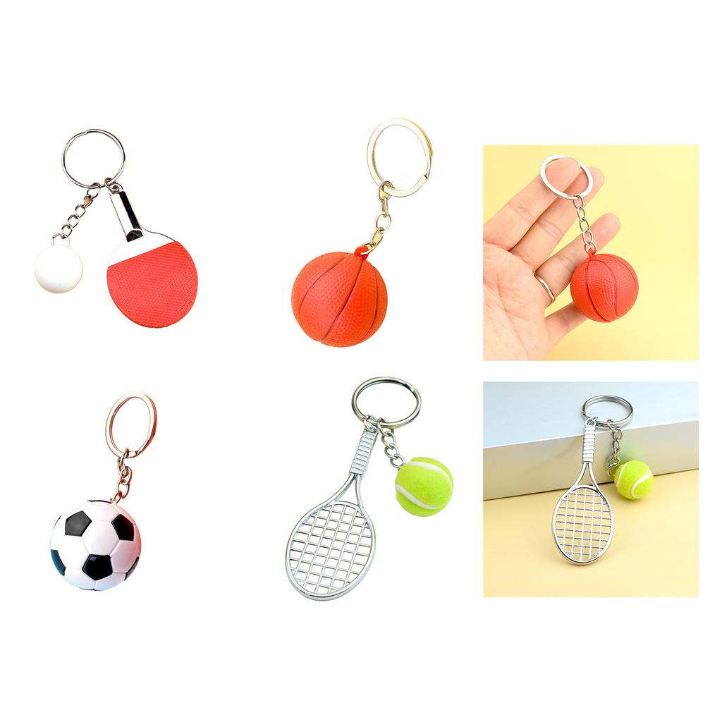 Sports Equipment Racket Keychain Fun And Practical Miniature Racket Keychain Pendant Charm For All Sports Fans