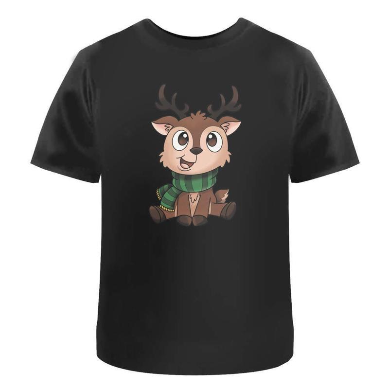 

Festive Baby Reindeer Cotton T Shirt Ta048757 - Men s Summer Cotton Graphic Tee S разноцветный