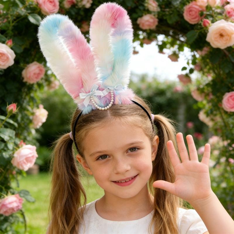 Rabbits Ears Hairband Photo Props Easter Hair Hoop Hairband Party Headpiece Fun Headbands for Music Festival