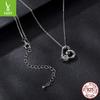 Love Eternal Mozambican Diamond Necklace Women'S Light Luxury Premium S925 Silver Heart Moissanite Clavicle Chain