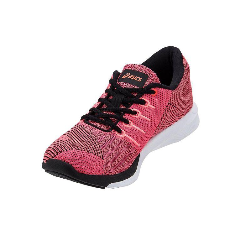 Asics Fuzex Comfortable Fabric Durable Breathable Low-Top Running Shoes Women sneaker Pink Black T879N-2006