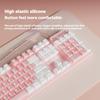 EWEADN GX320Z Rosa Leise Büro-Tastatur, USB-kabelgebundenes leises Tippen für Windows PC/Laptop, Büro & Gaming, Ergonomisch, Komfortabel