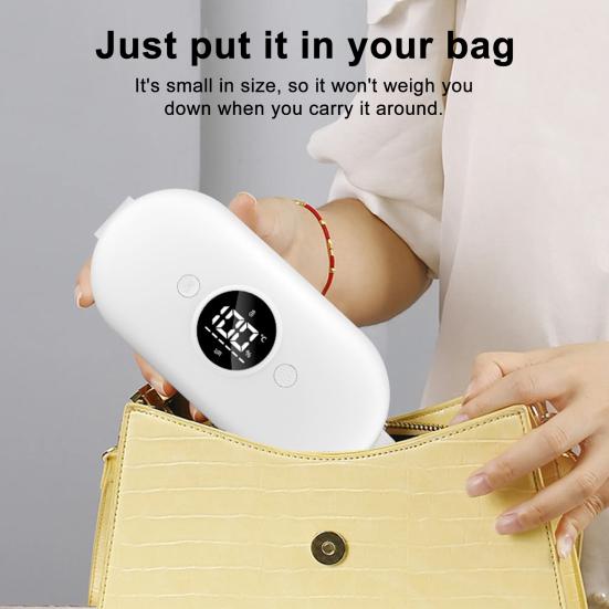 Portable Period Heating Pad Rechargeable Belt with LED Display 6 Temp & Vibration Modes Cramp Relief Massage Pad for Women
