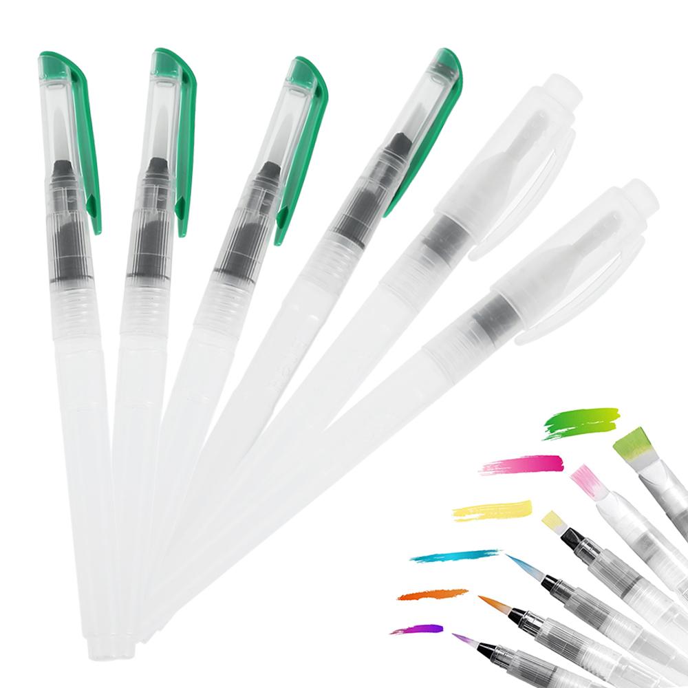 6 Pcs Water Coloring Brush Pens Portable Soft Watercolor Brush Art Drawing Pens Set for Beginner Painting Drawing Art Supplies