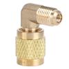 R410 Male Thread 1/4 to Female Thread 5/16 90 degrees  Adapter Connector Cooler Air-Conditioner Accessory