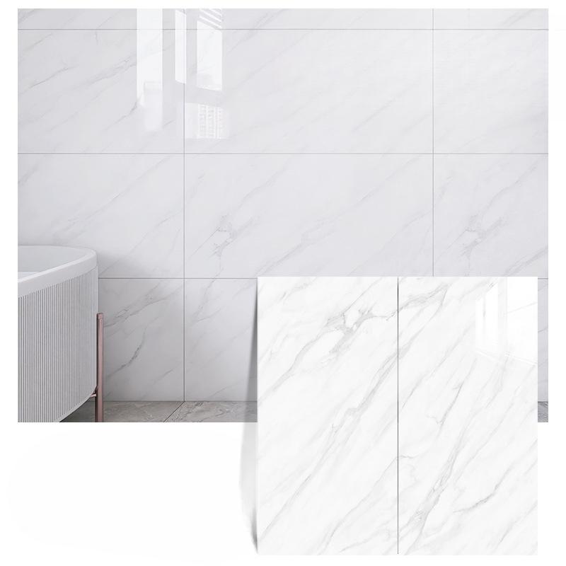 600mm×300mm Marmor Kjøkken Oljebestandig Film Komfyr Vanntett Fuktsikker Selvklebende Tapet Benkeplate Skap Renovering Fliseklistremerke