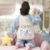 Kids Flannel Pajamas Set Boys Girls Warm Long Sleeve Top And Pants Sleepwear Winter Home Nightwear
