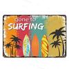 Vintage Surfing Beach Metal Sign  Waves Summer Wall Art Poster  Coastal Decor for Bar Porch Surfing Club  Retro Tin Sign for Hom