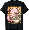 Cute Axolotl Enjoying Ramen Noodles T-Shirt