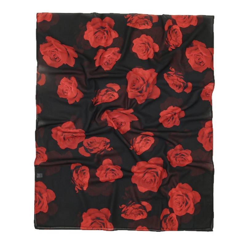 

Rose Flower Silk Scarf With Breathable And Warmth For Women Fashion Accessory