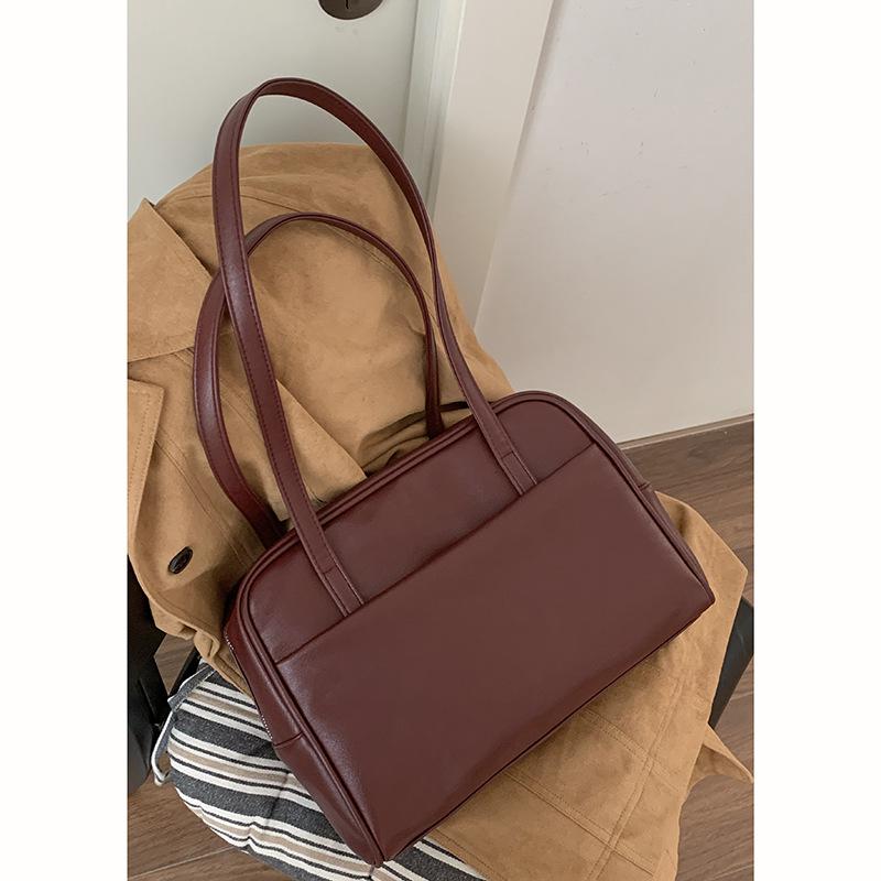 Tasche im koreanischen College-Stil für Damen im Herbst und Winter, trendige Retro-Achseltasche mit einer Schulter, vielseitige Tragetasche mit großem Fassungsvermögen
