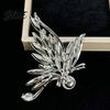 Sparkling Butterfly Brooch Faux Crystal Imitation Pearl Inlay Alloy Shape