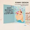 Dog Fart Greeting Card Cute Fun Creative Dog Pattern Touch Play Music For Birthday Celebration