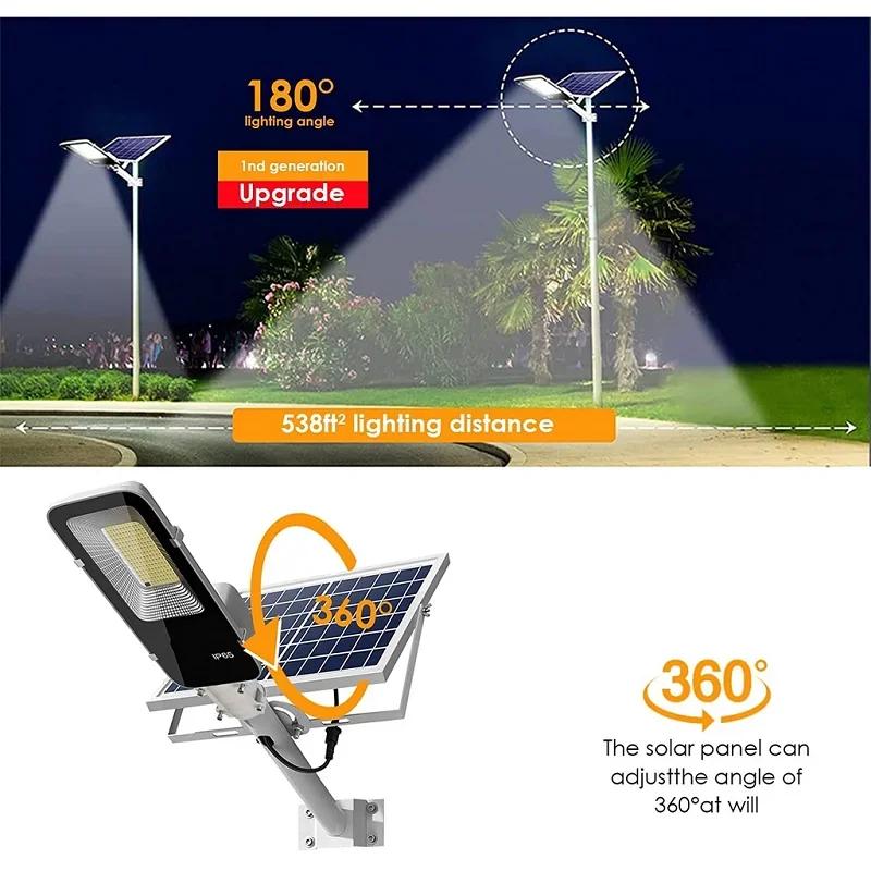 Solar Street Light Outdoor 5000mah Waterproof High Bright LED Lights Home Garden Backyard Path Secutity Solar Lighting Wall Lamp