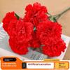 Artificial Carnation Real Touch Flower Bouquet Non-fading Reusable for Mother's Day Surprise Wedding Banquet Home Ornament