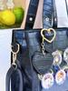Damen Japanischer Stil Krokodilmuster Herz Ita Bag - Vielseitige Transparente PU Handtasche & Umhängetasche