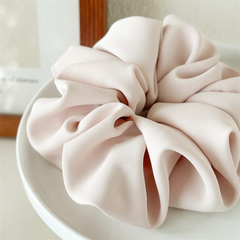 Minimalist Solid Matte Scrunchies Extra Large Voluminous Hair Ties High End Neutral Color Hair Band For Thick Hair