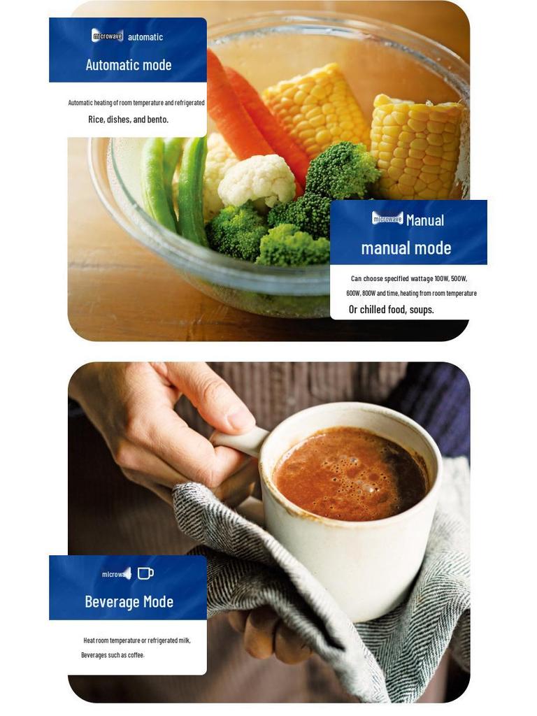 BALMUDA Microwave Oven - 2024 Compact All-in-One Micro-Bake Desktop Model