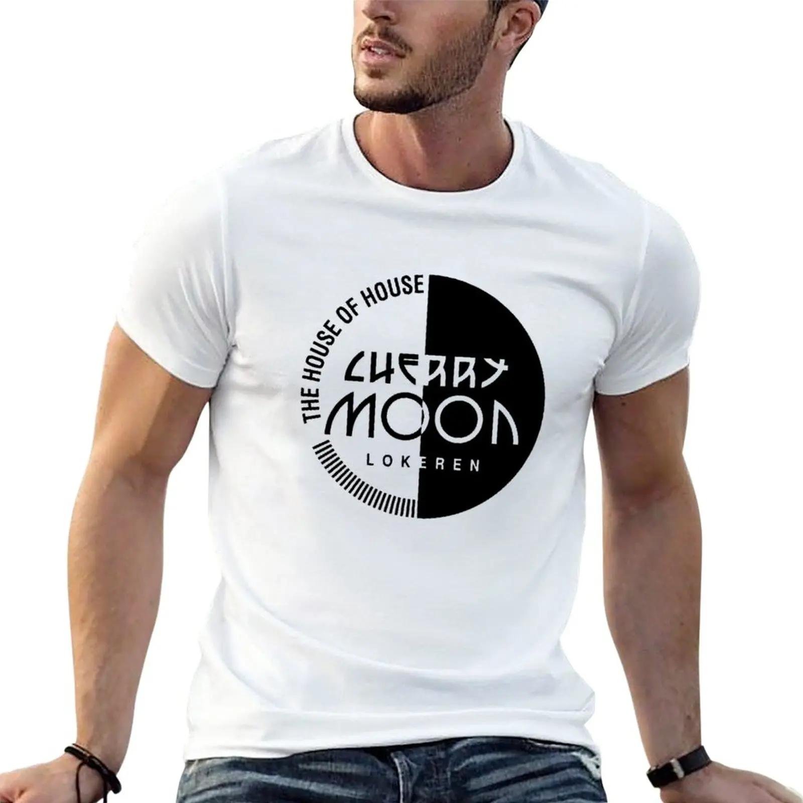 

Blanks Customs Customizeds Oversized T Shirt Men Cherry Moon Lokeren T-Shirt Men Clothing Sumemr Funny Style Cotton New fashion 3XL
