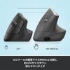 Logitech LIFT M800GR Wireless Vertical Silent Ergonomic Mouse (Logitech Bolt, Bluetooth, Unifying not supported, Smartwheel compatible, Wireless Mouse