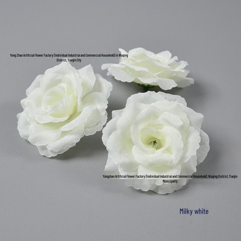 Decorazione Floreale a Forma di Rosa da 8CM per Pareti e Acconciature per Matrimoni ed Eventi