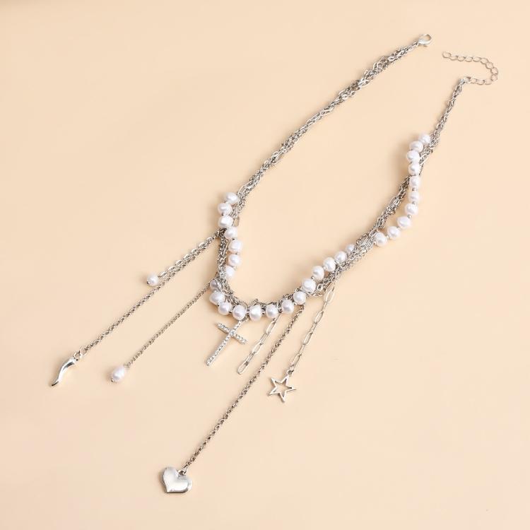 Modern Beaded Necklace with Pendant Details Choker Necklaces for Women Girls