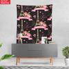 Paris Eiffel Tower Rose Pattern Wall Tapestry Romantic French Style Home Decor 2D Flat Printing
