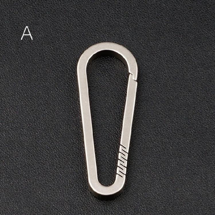 Heavy-Duty Spring Snap Hook Keyring Titanium Keychain Buckles Outdoor Carabiner