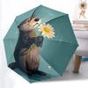 1 Stück Otter Gänseblümchen Automatisches Öffnen/Schließen, Ganzjahres-Tragbarer Faltregenschirm für Damen & Herren, Reisen, Alltag, Formelle Anlässe -06124