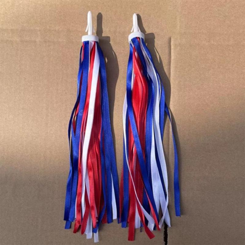 1 Pair Bicycles Ribbon Grips, Bike Streamers Set, Colorful Handlebar Tassels, Scooter Tassels Rainbow for Boys and Girls