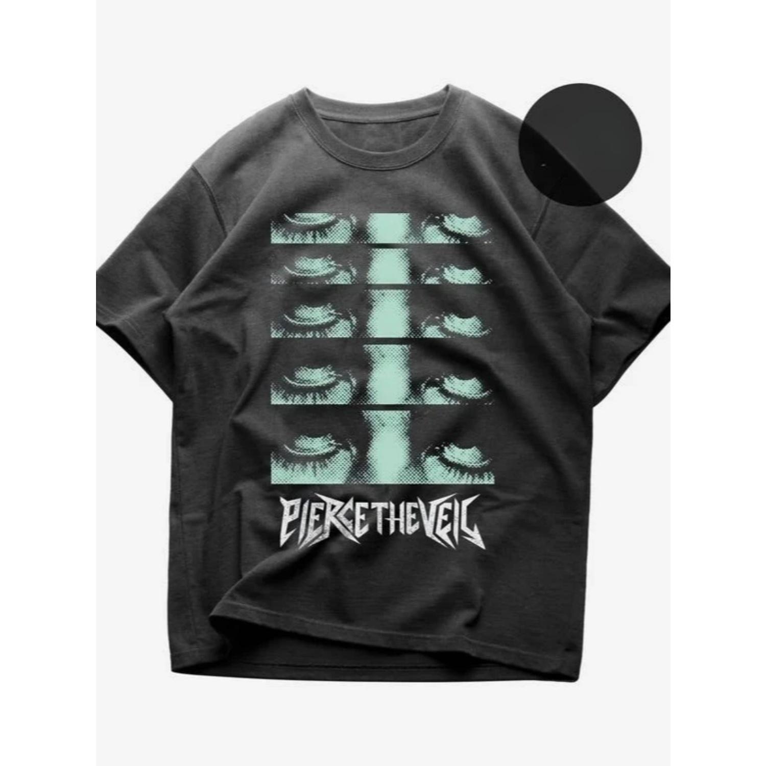 

Rocker Clothing Metal Music Shirt Pierce The Veil T-Shirt PTV Shirt Misadventures Album Merch Unisex S чёрный