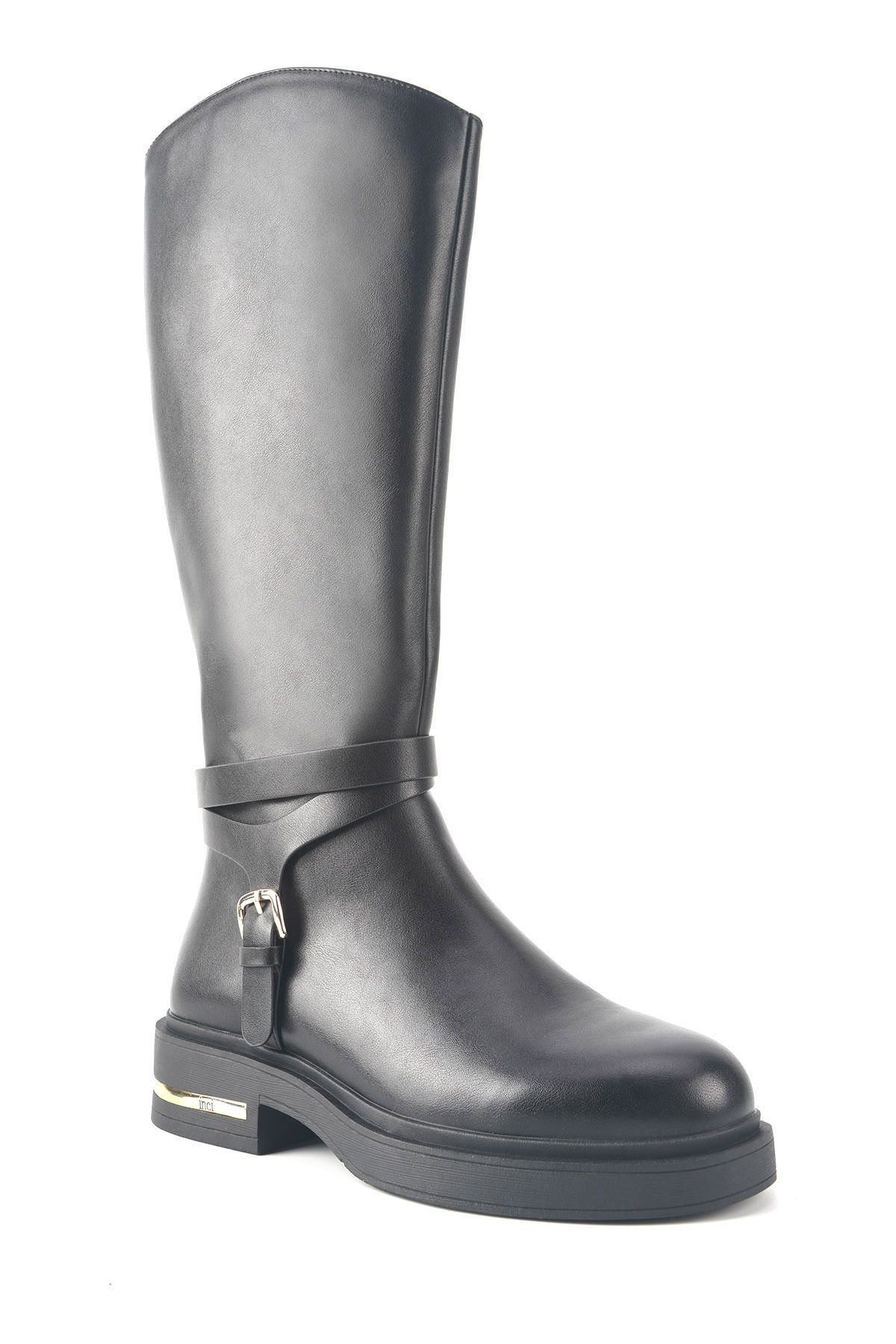 

Women Modern Stylish Fashion Boots Boots Faux Leather Pearl Black Flat Boots 36