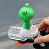Solar Powered Nodding Frog Ornaments for Car Dashboard Decor Funny Gift Kids Toy No Battery Needed Automatic Moving Ornament