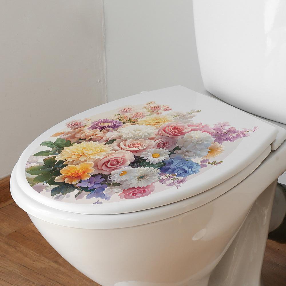 Pittura Fiore Creativo Bagno WC Adesivo Decorazione Abbellimento Casa Adesivo Decorazione Stanza Accessori