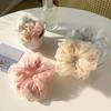 Double Layer Silk Organza Scrunchies Summer Spring Big Hair Rope Flower Print Elastic Hair Bands Hair Tie Girls Hair Accessories