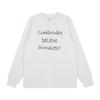 Artistic Hand-Painted Hong Kong Style Long-Sleeve T-Shirt for Couples - Autumn/Winter Trend