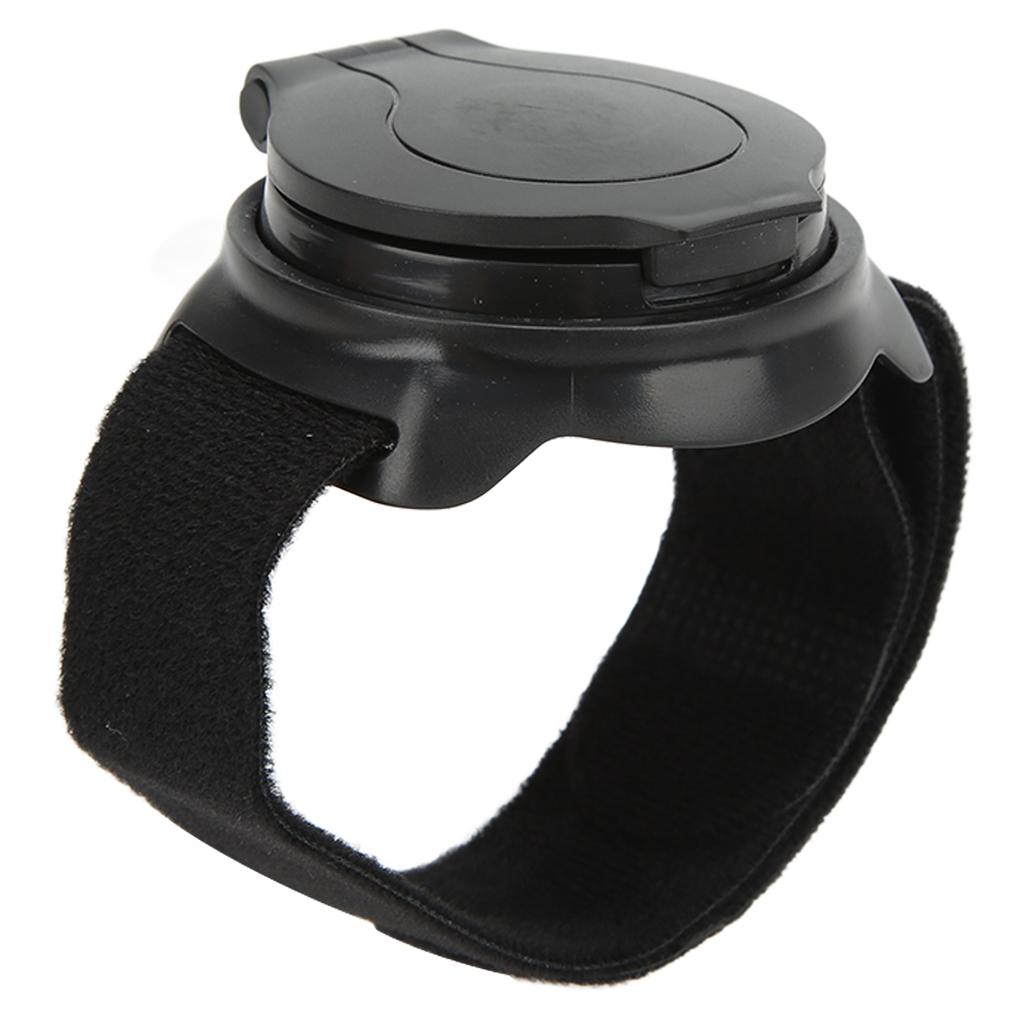 Bicycle Mirror Nylon Wrist Arm Strap Convex Design Black 5cm Diameter Bike Rearview Mirror for Motorcycles