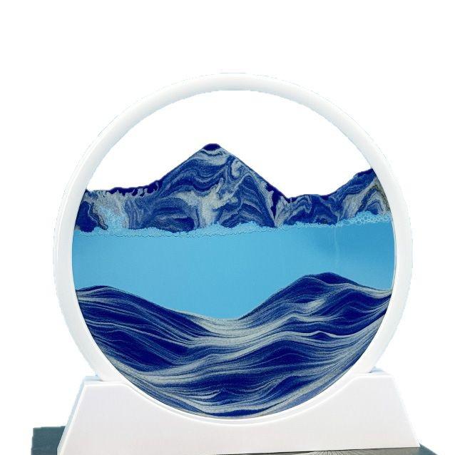 3D Dynamic Hourglass Quicksand Painting for Living Room Decoration – Creative Three-Dimensional Scenic Ornament & Home Gift