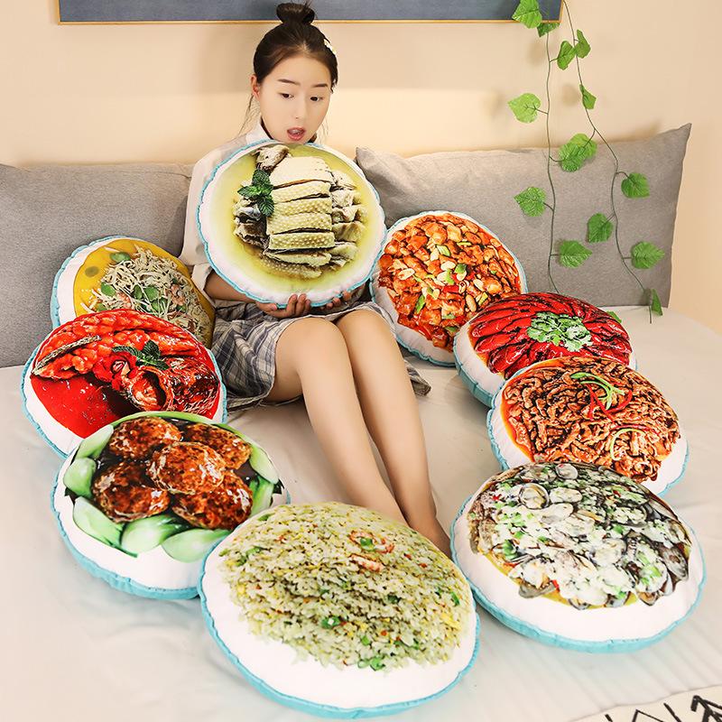 Internet Celebrity Creative Simulation Food Crayfish Throw Pillow Plush Toy Food Doll Nap Pillow Funny Foodie Props