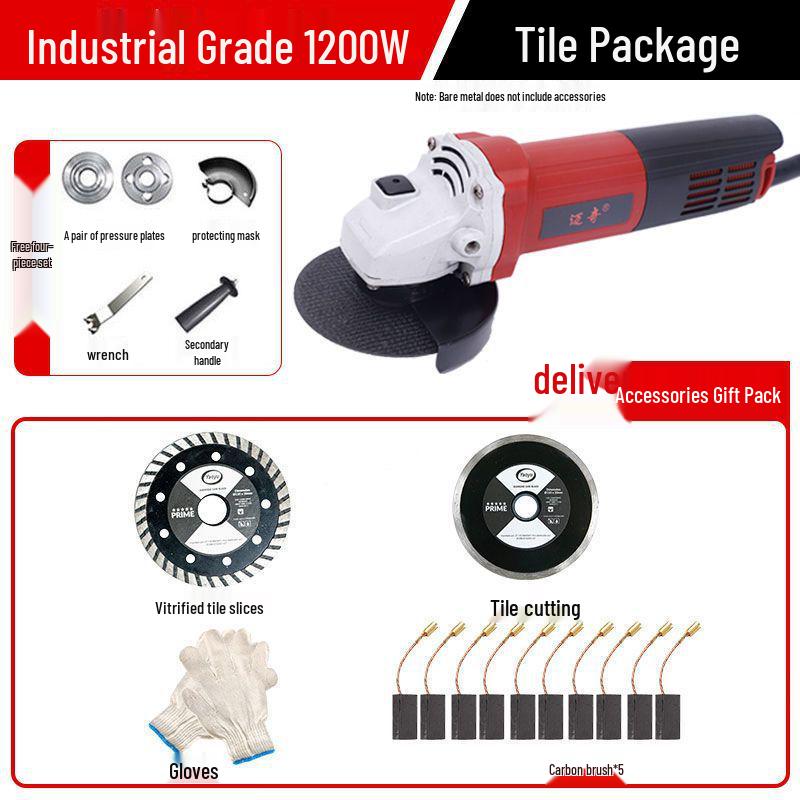 Multifunctional Electric Angle Grinder & Polisher: High-Power Handheld Grinding and Cutting Tool
