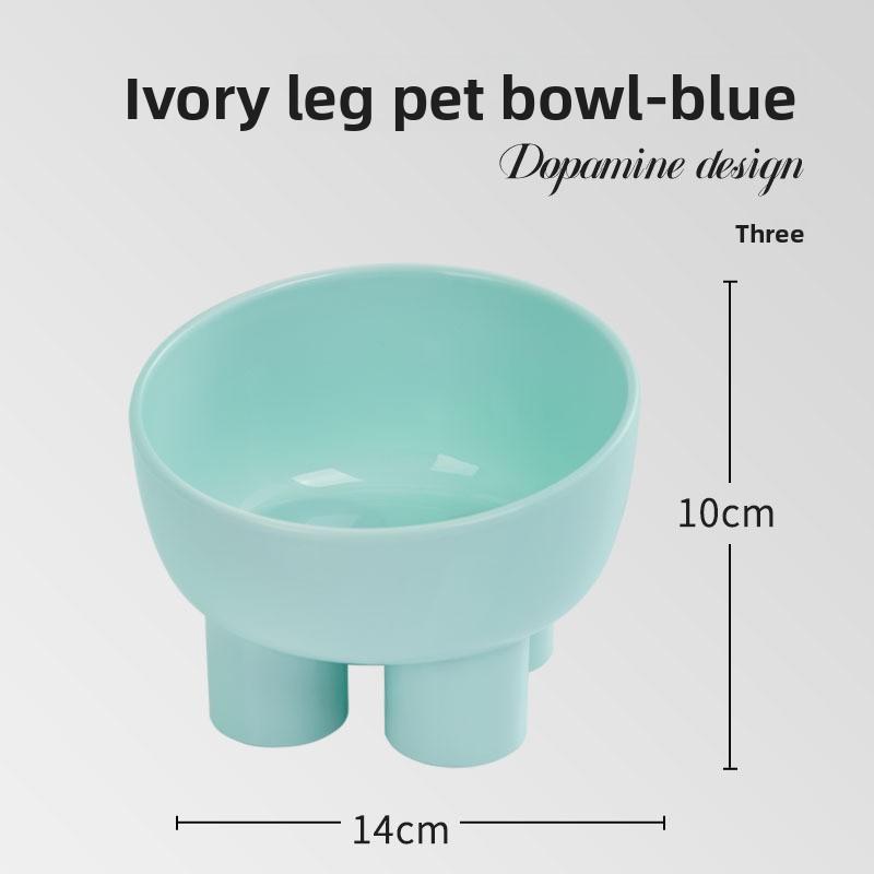 New Macaron-colored Elephant Leg Neck Guard Bowl Cat Food Bowl Cat Bowl Anti-knock Pet Bowl Food Utensils
