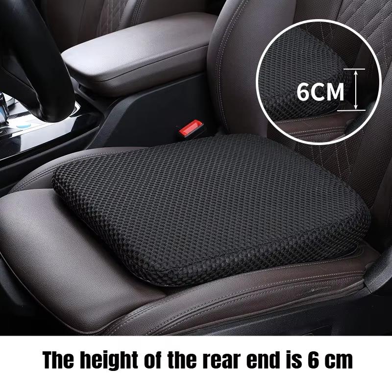 6-10CM Car Seat Booster Cushion Honeycomb Memory Cotton Seat Cushion Simple Breathable 3D Mesh Thickened Sedentary Seat Cushion
