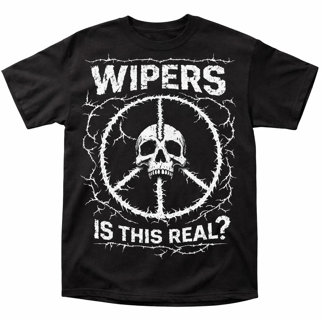 Minimalist Punk Rock Graphic T Shirt Men Black Old School Tee S