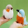 Cute Lifelike Kiwi Parrot Tit Bird Plush Doll Pendant Keychain Backpack Hangings Ornament Gifts