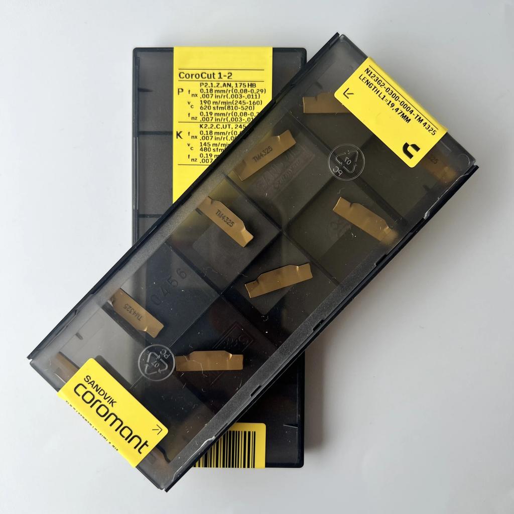 Sandvik / N123G2-0300-0004-TM 4325 / Industrial Indexable Carbide Inserts 10 Pcs