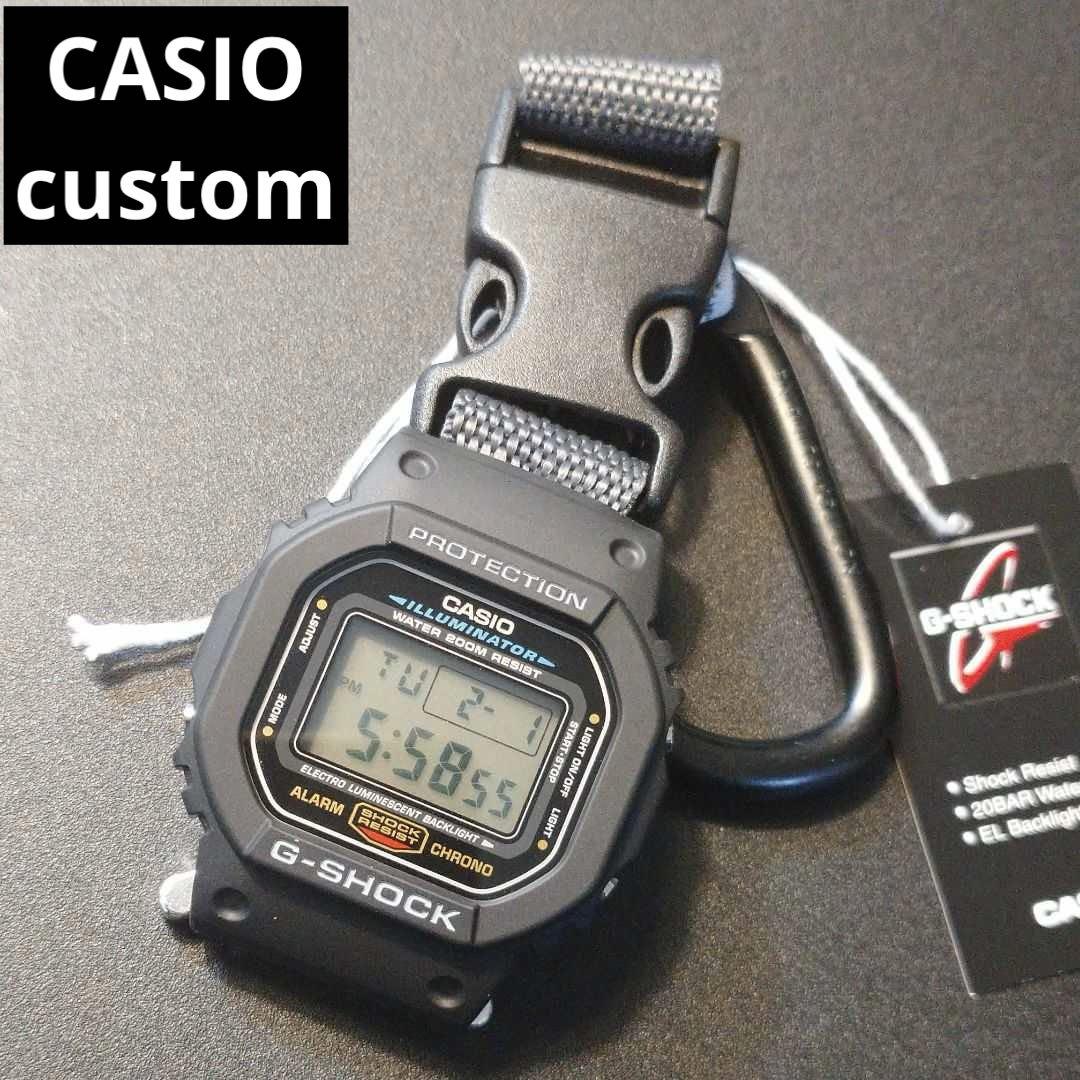 

[Б/У] G-SHOCK DW-5600 с карабином Casio. Идеально подходит для рыбалки со скал, альпинизма и других видов активного отдыха.