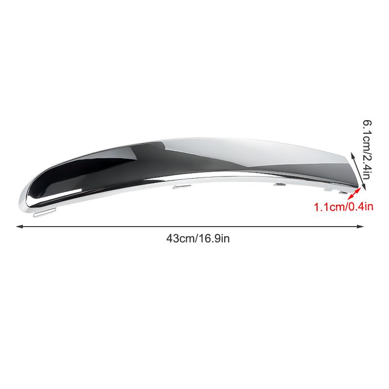 735455056 /735455057 Chrome Sliver Front Bumper Moulding Lower Trim For Fiat 500 2007-2015 Chromium Bumper Lower Trim Cover