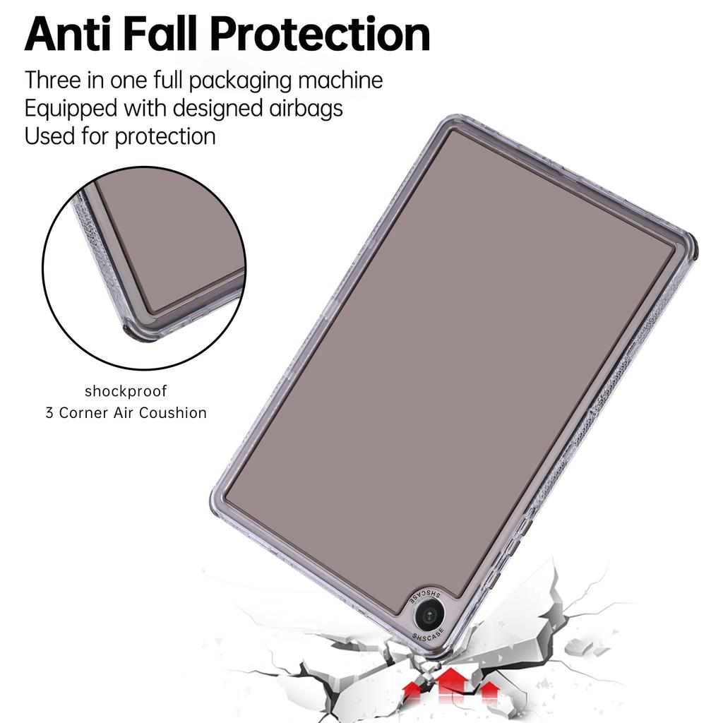 Für Samsung Galaxy Tab A9 Klare Hülle 3 in 1 PC+TPU Stoßfeste Tablet-Hülle