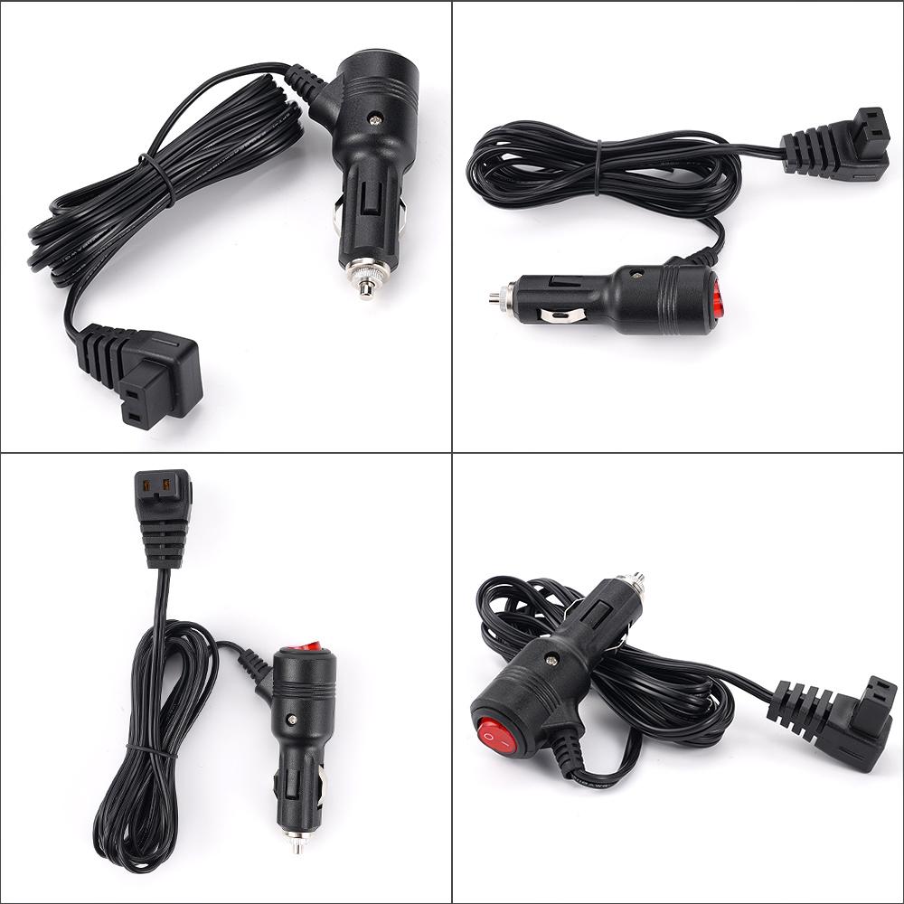 Car Refrigerator Power Cord 12V-24V Cigarette Lighter Male Head With Switch 15A Fuse Letter Universal Adapter Power Cord 2M18AWG