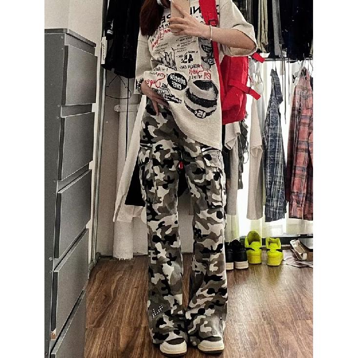 

Чоловічі джинси, джинси робочого одягу з декількома кишенями в американському ретро-стилі, чоловічі та жіночі вільні прямі повсякденні штани, модні 3XL